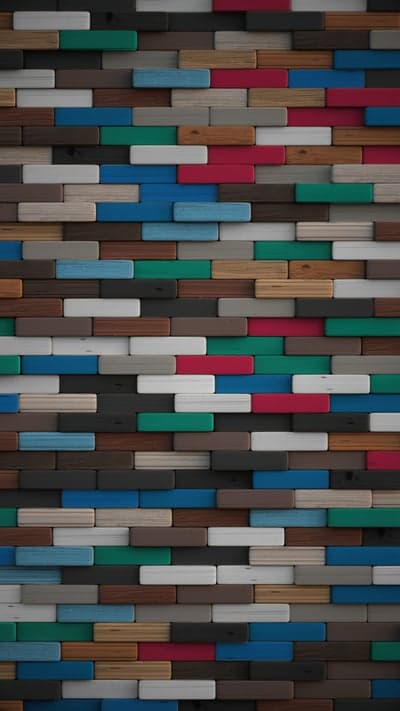 Colorful Wooden Blocks Wall Texture