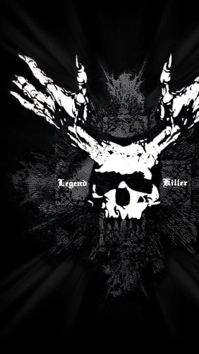 Dark Legend Killer Skull Antlers Mobile Wallpaper