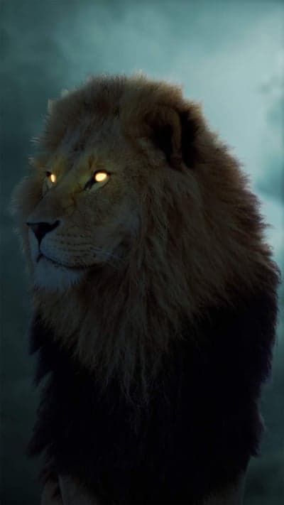 Glowing Aura - A Lion's Mystical Gaze