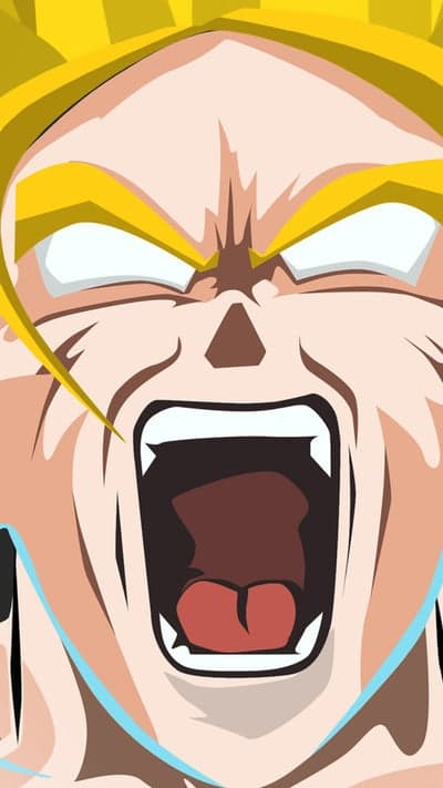 Screaming Super Saiyan Close-Up - Intense Power Unleashed