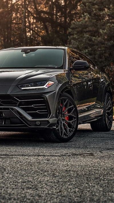 Dark Lamborghini Urus Performance SUV Mobile Background