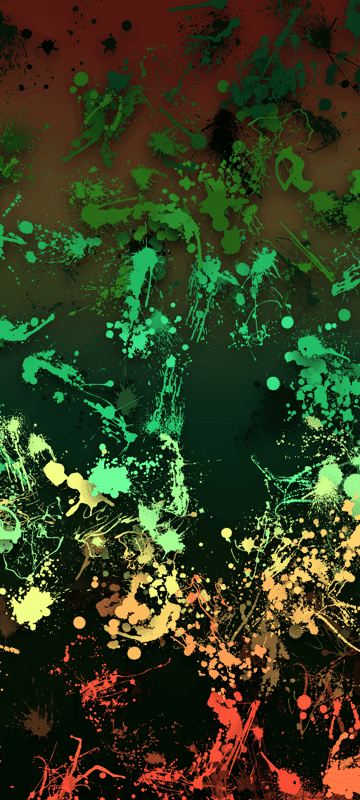Abstract Green and Red Paint Splatter Background