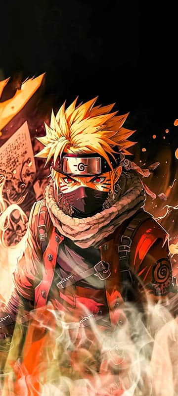 Naruto Uzumaki in Sage Mode Fiery Anime Wallpaper