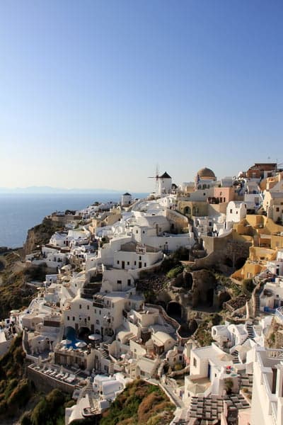 Santorini Oia Village Whitewashed Buildings Aegean Sea