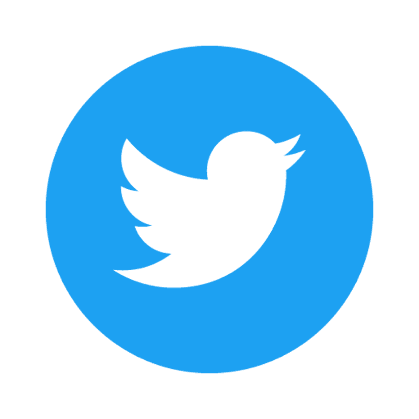 Twitter bird logo silhouette features solid blue color against transparent background for seamless UI integration.