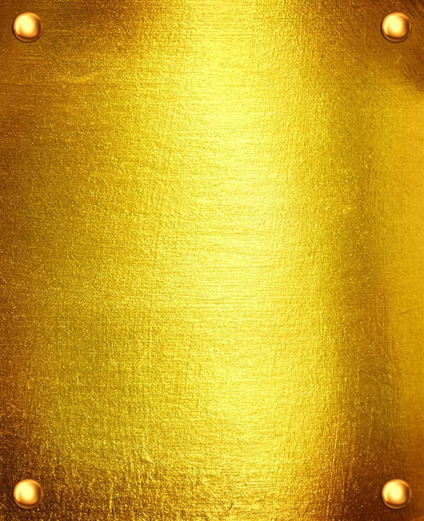 Gold coins rest on a textured yellow metallic surface with glossy reflections and high resolution detail.