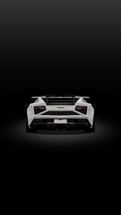 White Lamborghini Gallardo Rear Wing Mobile Wallpaper