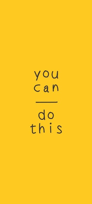 You Can Do This: Motivational Yellow Background with Inspiring Text