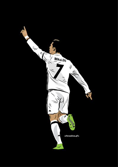 Cristiano Ronaldo - White Kit Celebration