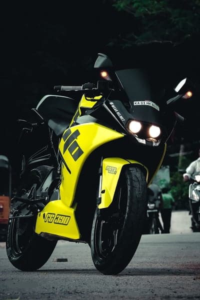 Yellow and Black Sports Bike with "FC 390" Decal