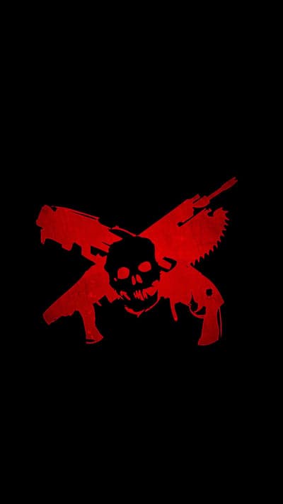 Red Skull and Guns Graphic Art