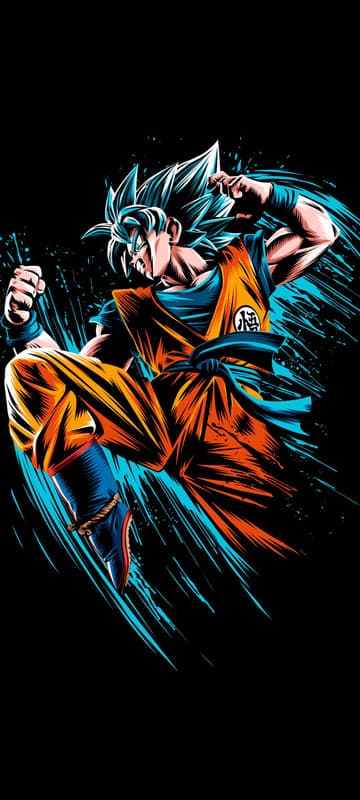 Goku Super Saiyan Blue Action Pose Art