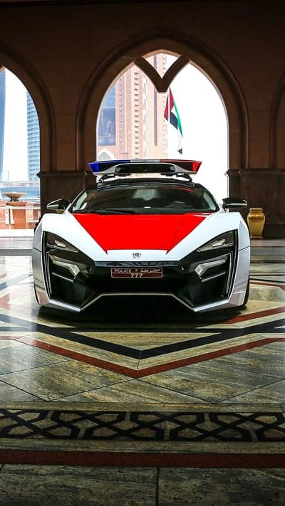 Lykan HyperSport Dubai Police Car Mobile Wallpaper