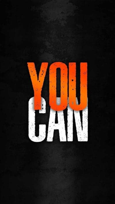 Motivational "You Can" text on a grunge background