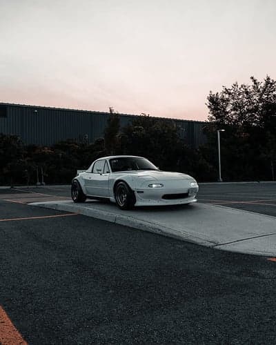 Sunset Widebody Mazda Miata Sportscar Phone Wallpaper