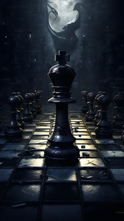 Dark Fantasy Chess King Gloomy Atmosphere