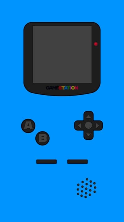 Retro Game Console with Colorful "GameStation" Logo