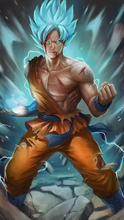 Battle-Hardened Super Saiyan Blue Goku- Scars of Victory
