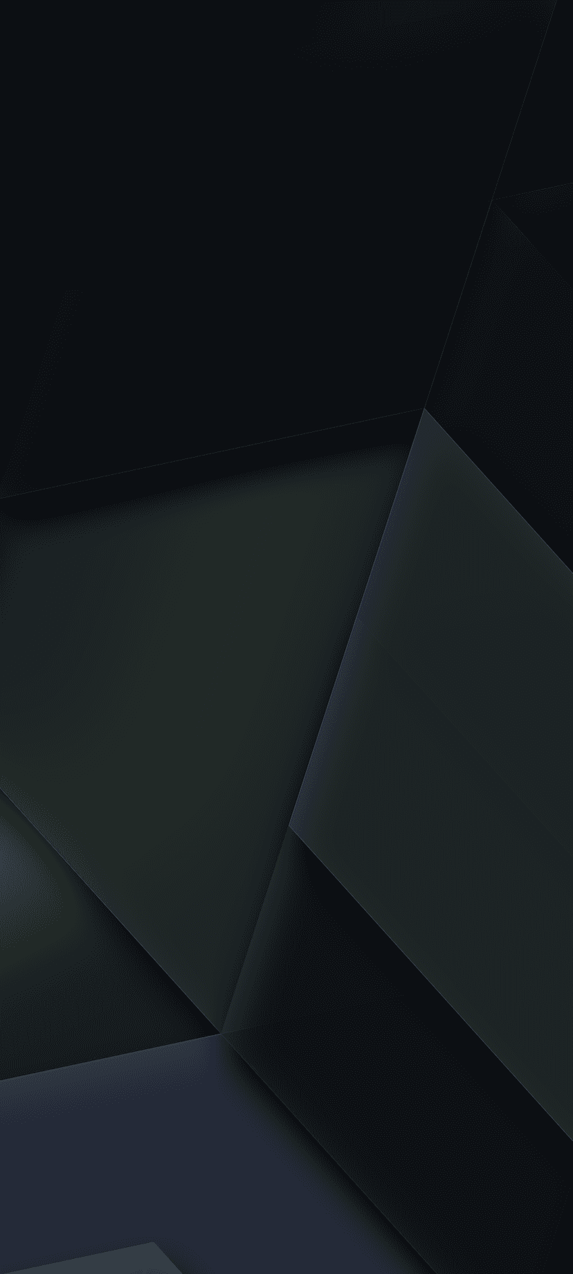 Sharp navy blue and slate gray geometric facets with subtle highlights creating a deep, angular abstract pattern.