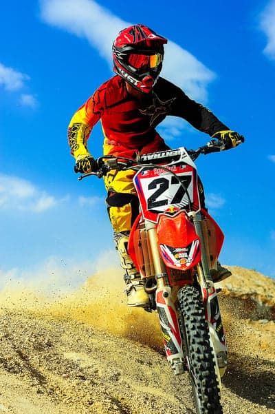 Motocross Racing Action Dirt Bike Mobile Phone Wallpaper