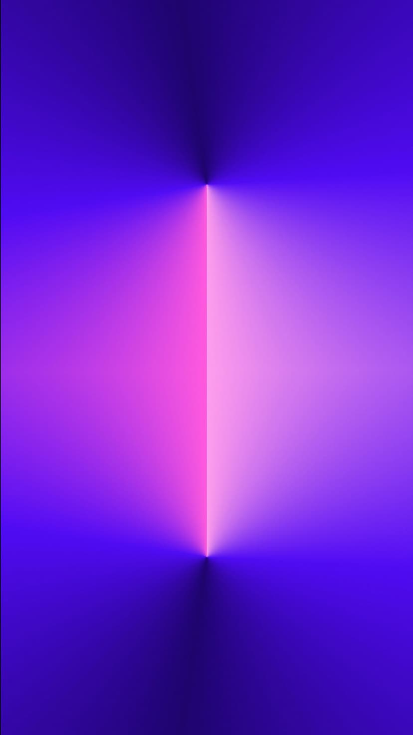 Radiant pink and violet light rays converge in a central spotlight on a dark purple textured background.