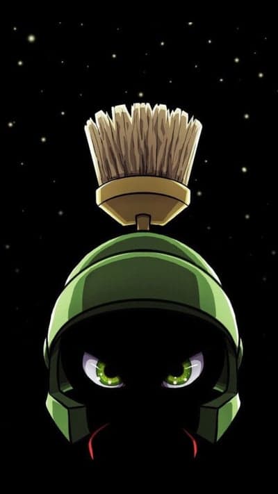 Marvin the Martian Glowing Space Helmet Phone Wallpaper