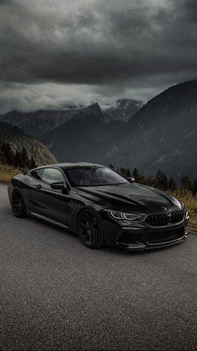 Dark BMW M8 Luxury Sport Coupe Mobile Phone Wallpaper