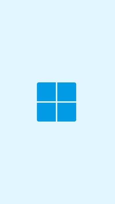 Windows 11 Logo on Light Blue Background