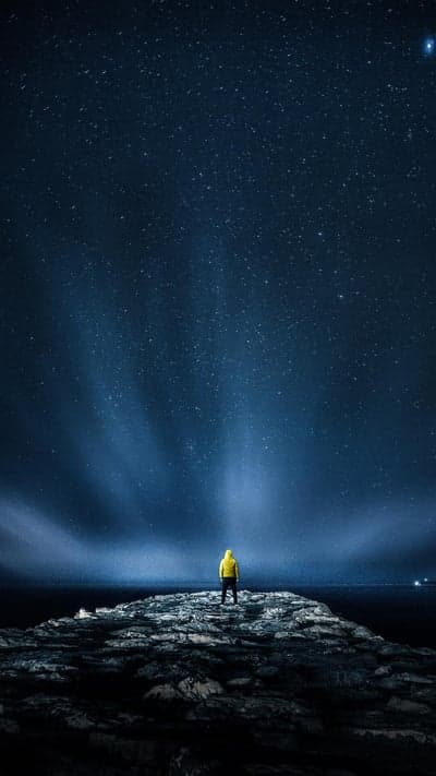 Starlit Contemplation - A Glimpse of the Cosmos