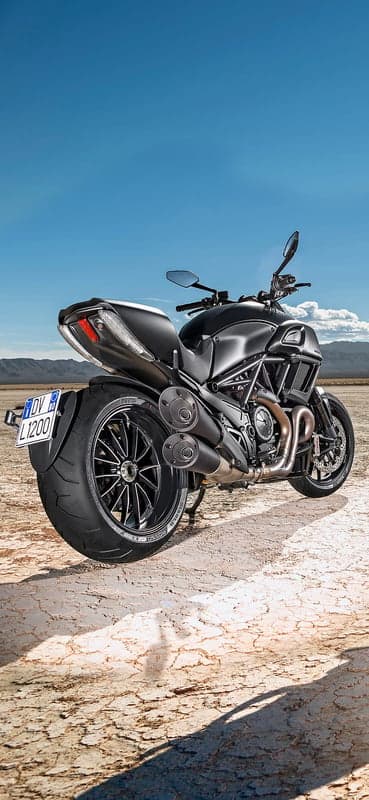 Ducati Diavel 1200 Desert Landscape Phone Background