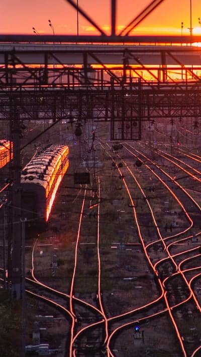 Rail Yard Reverie - Dusk's Embrace