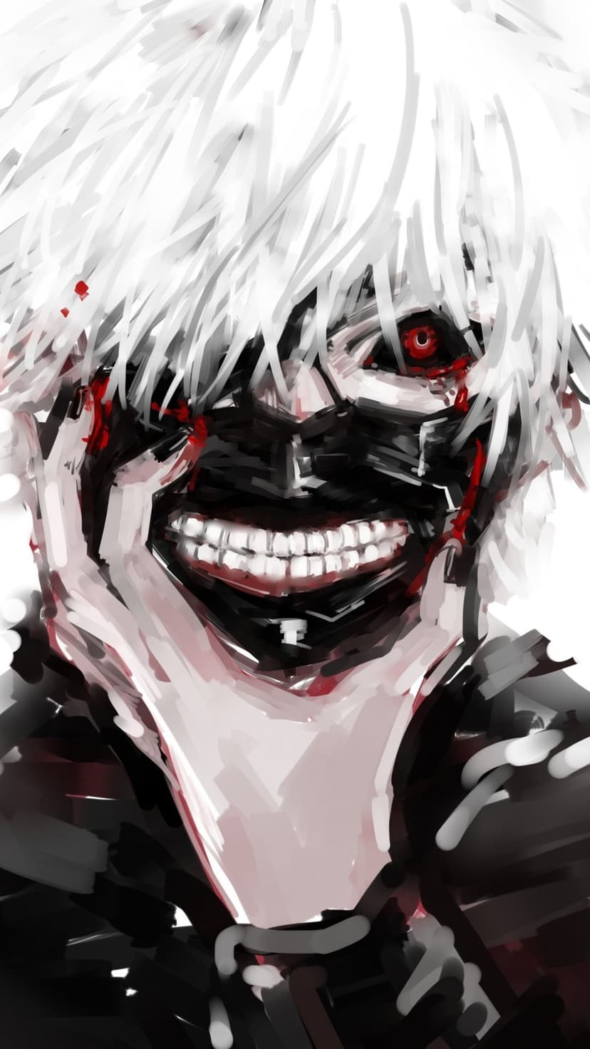 Satoru Gojo features luminous blue eyes and white hair, showing a focused and confident facial expression.