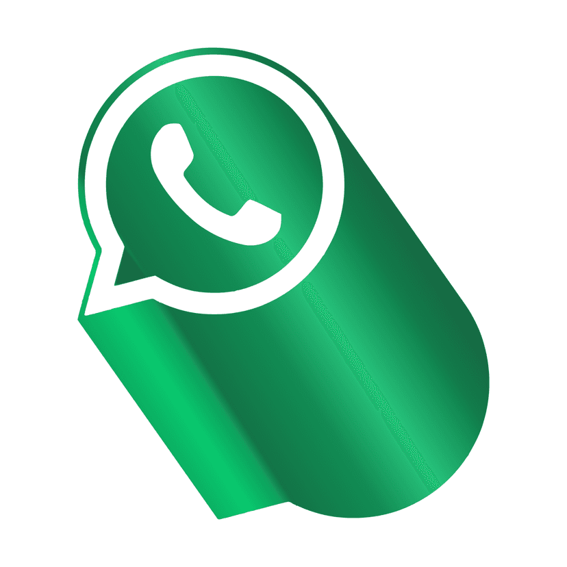 WhatsApp logo PNG shows a green speech bubble icon with a white telephone receiver inside a rounded frame.