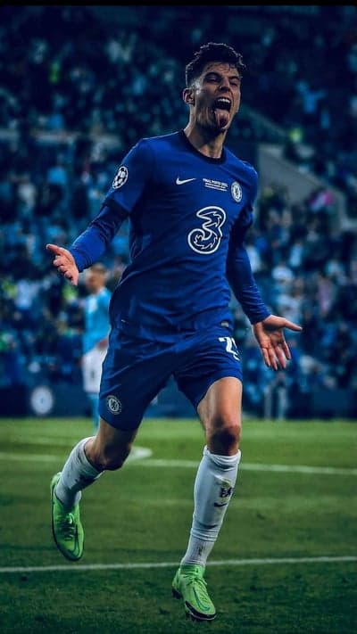 Kai Havertz Celebrates Goal in Champions League Final