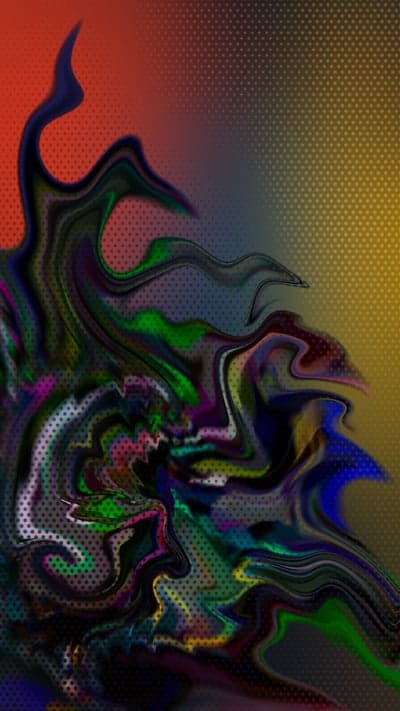 Colorful Trippy Swirls and Stippled Phone Wallpaper