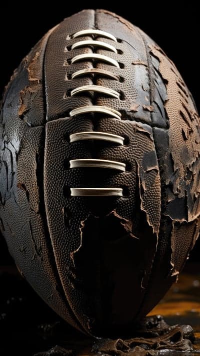 Aged Leather American Football Background for Mobile