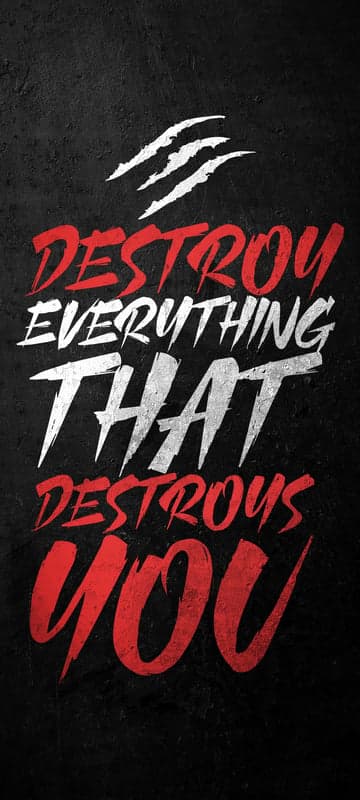 Destroy Everything Destrous You Motivational Quote