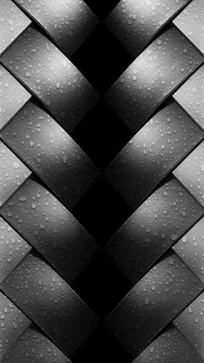 Monochromatic Woven Texture with Water Droplets