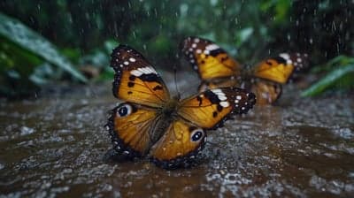 Butterflies in the Rain: A Moment of Serenity
