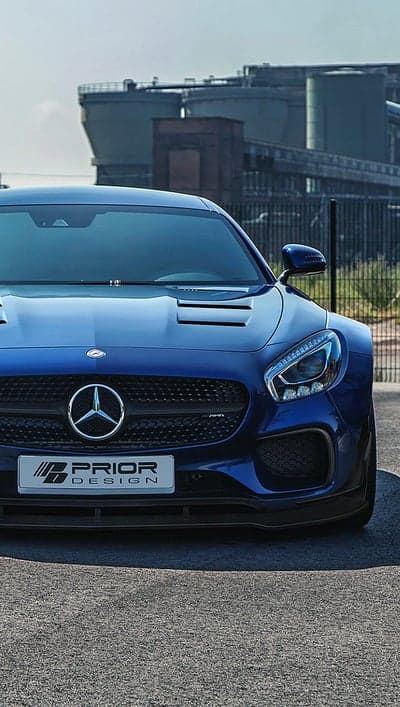 Blue Mercedes-AMG GT Prior Design Front View