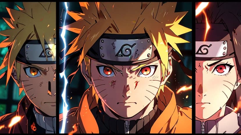 Naruto Uzumaki, Sasuke Uchiha, and Sakura Haruno stand in combat stances with glowing blue chakra effects.