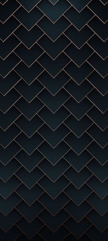 Dark Geometric Pattern with Copper Accents Wallpaper