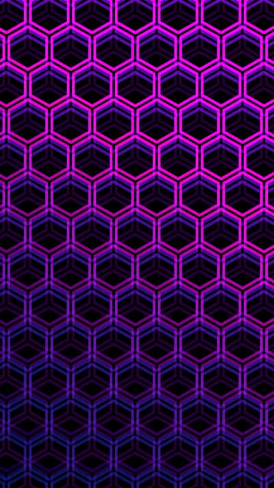 Vibrant Geometric Honeycomb Pattern Phone Background