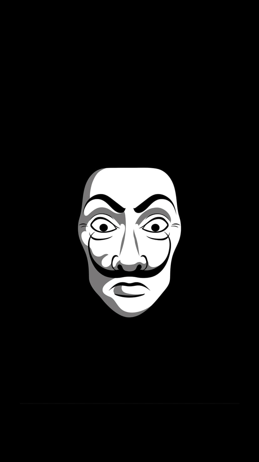 White programming syntax, a pixelated dinosaur, and a hooded mask on a black background for a technical theme.
