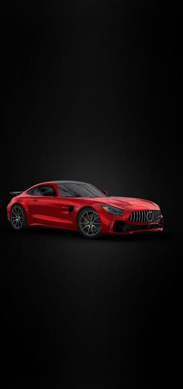 Red Mercedes-AMG GT R Coupe on a Black Background