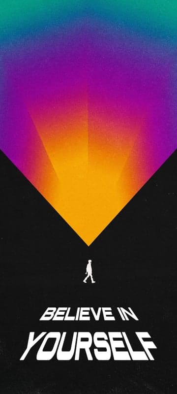 Believe in Yourself Silhouette Against Gradient Light