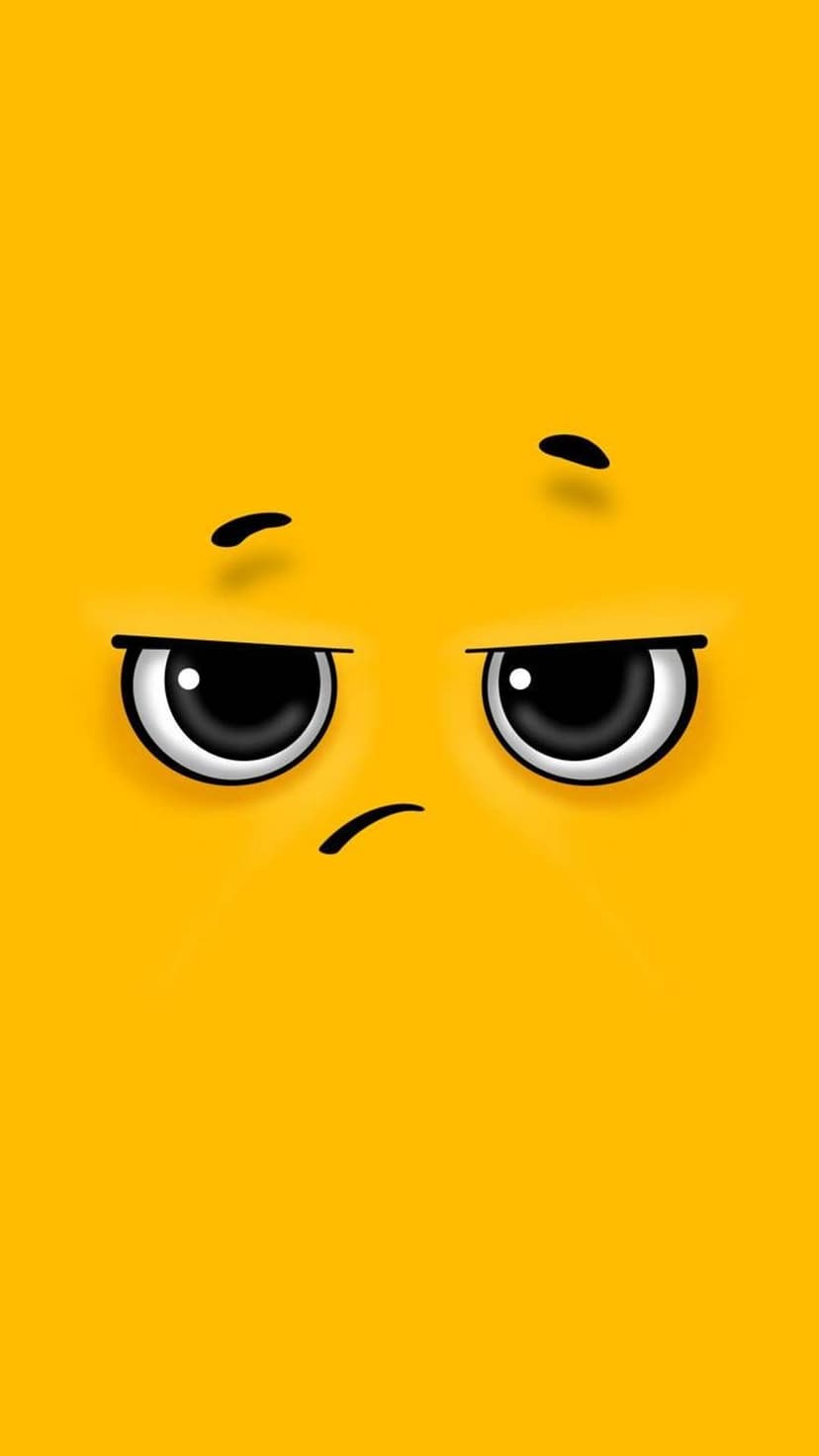 Cheerful cartoon characters and colorful emojis arranged in a playful pattern for a mobile screen backdrop.