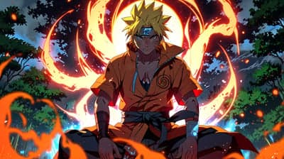 Naruto Sage Mode Glowing Aura Portrait Phone Background