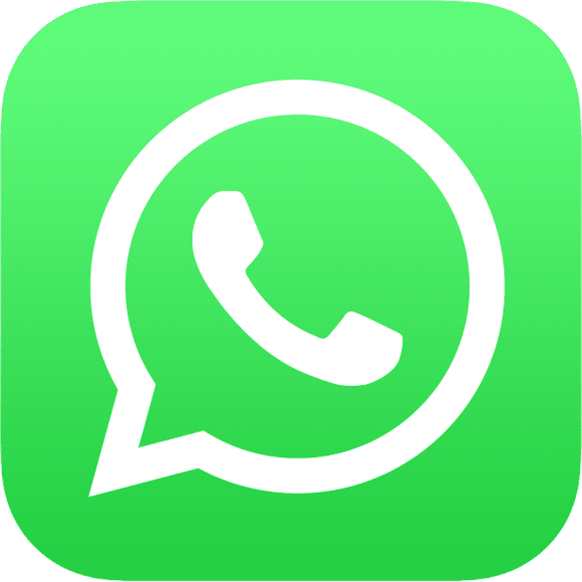WhatsApp logo featuring green chat bubble icon and sans-serif text positioned over a natural grass background.