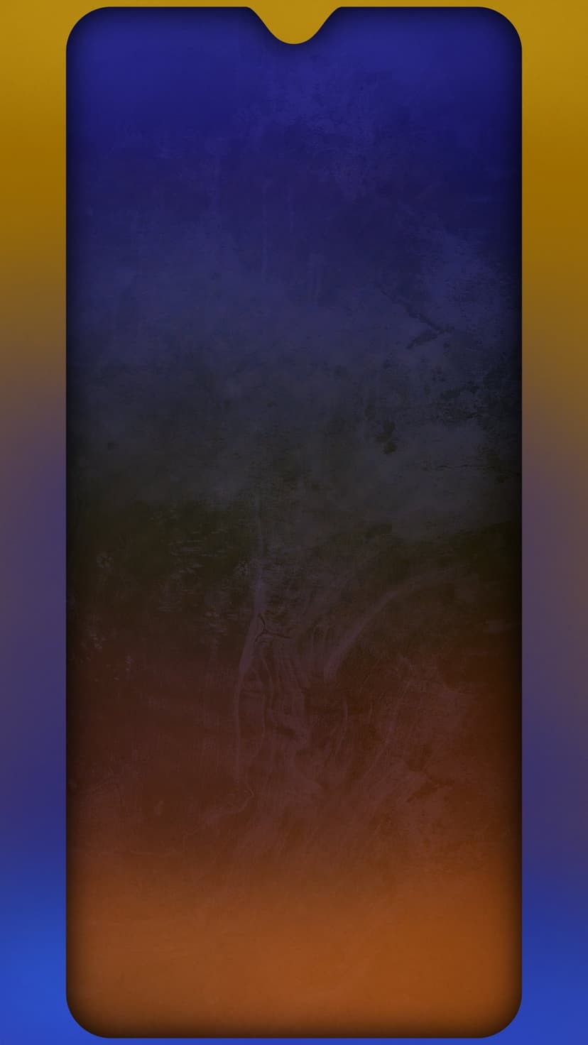 Indigo and violet vertical gradient features a hazy golden glow and a subtle, organic grain-like texture.